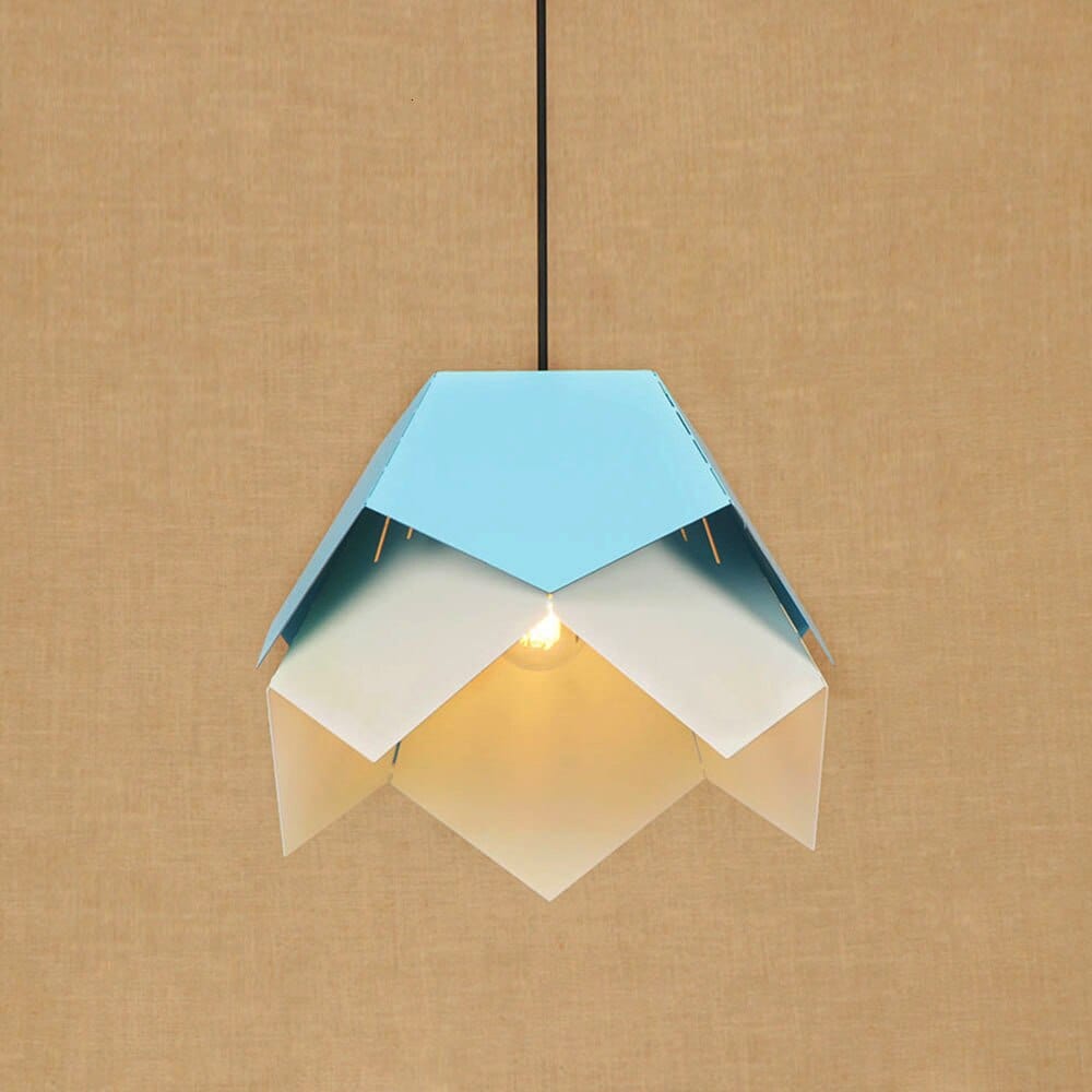 Suspension LED Fleur Origami Daisuke | Marco Lucetti Bleu