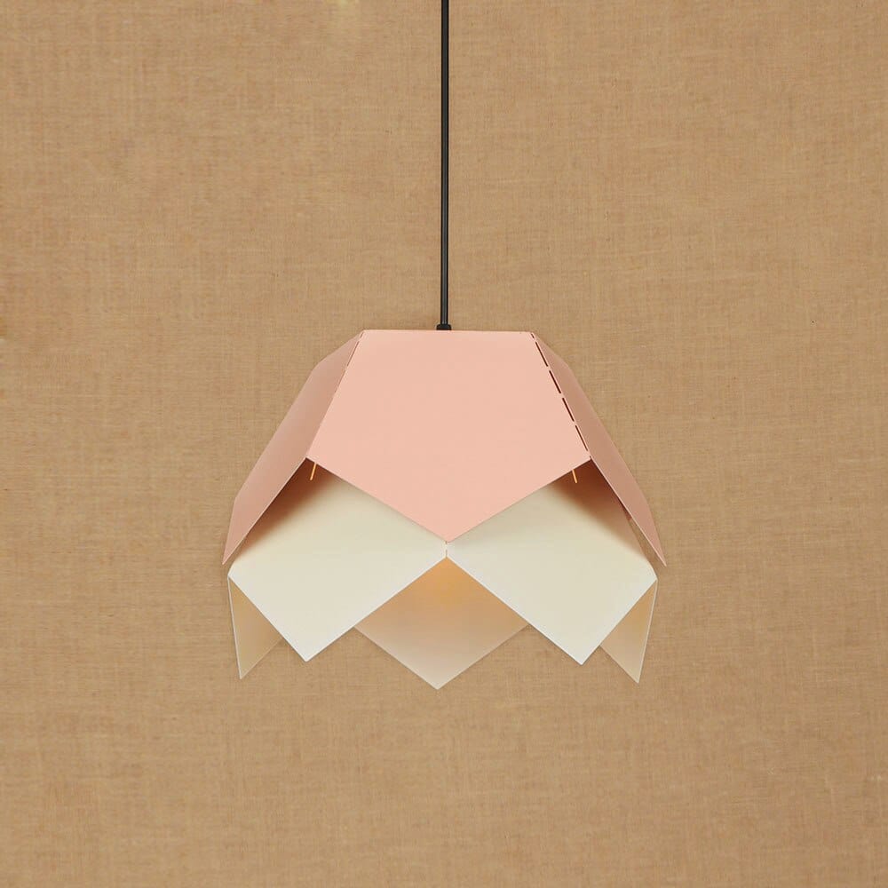 Suspension LED Fleur Origami Daisuke | Marco Lucetti Rose pastel