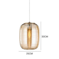 Suspension LED Glass Stripe Loft | Marco Lucetti Cognac