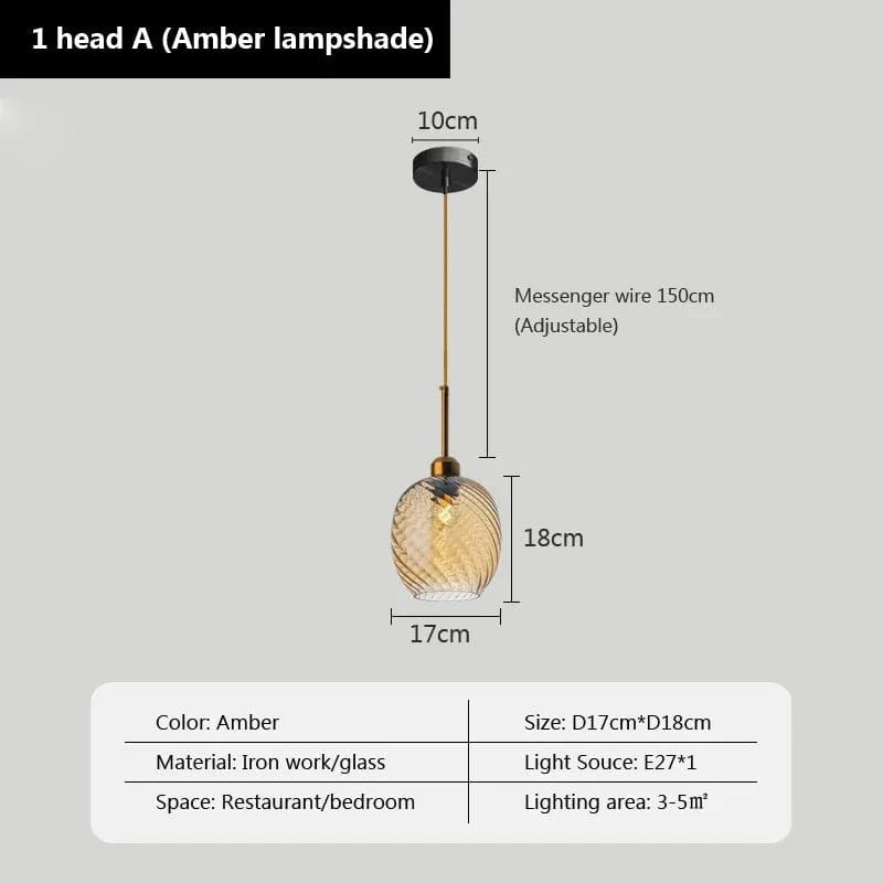 Suspension LED Globe Design Moderne pour Restaurant et Bar | Marco Lucetti A / Sans ampoule