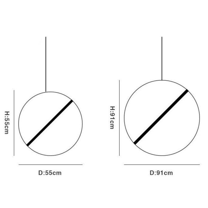 Suspension LED Gold Circle - Creative Lighting | Marco Lucetti 55 x 55cm