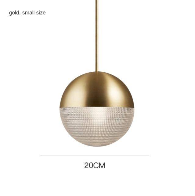 Suspension LED Goldy - Design métal boule | Marco Lucetti Doré / 20cm