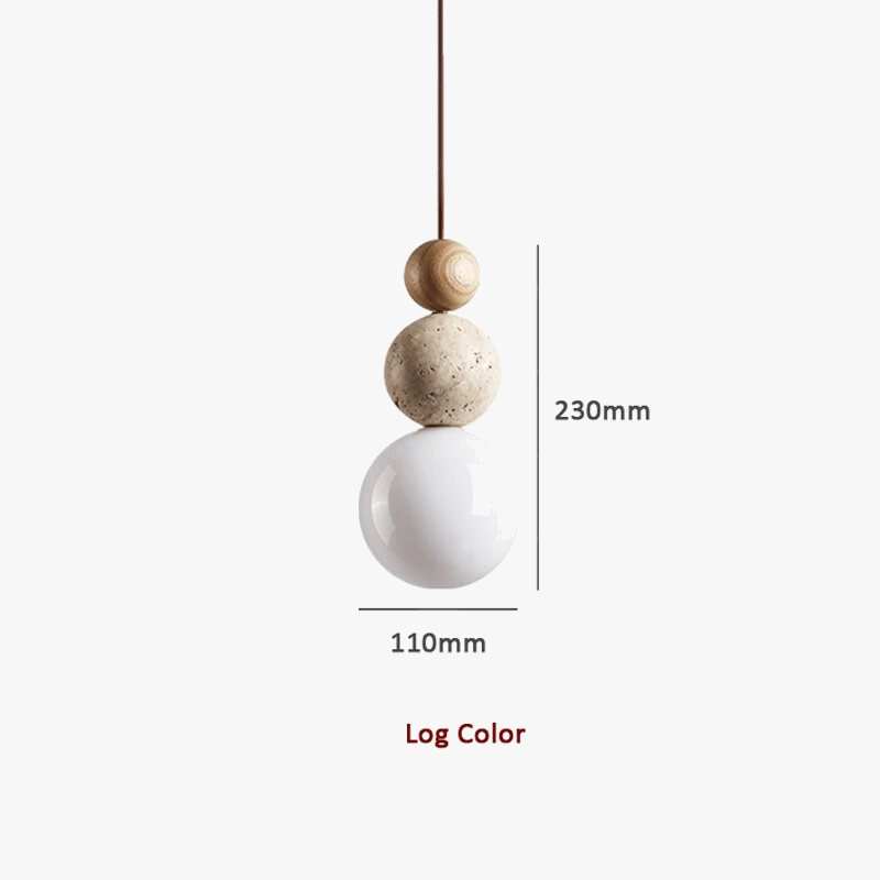 Suspension LED Gourde Ronde Tuf Jaune - Style Wabi Sabi | Marco Lucetti