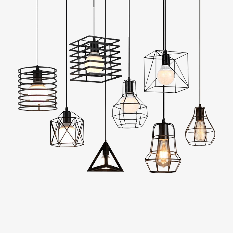 Suspension LED Industrial Cage Formes Variées | Marco Lucetti