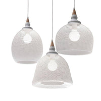 Suspension LED industrielle avec abat-jour blanc | Marco Lucetti