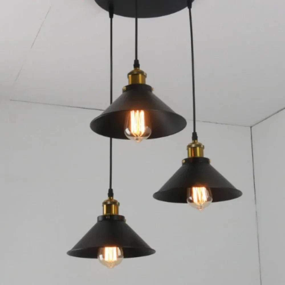 Suspension LED industrielle conique en métal. | Marco Lucetti