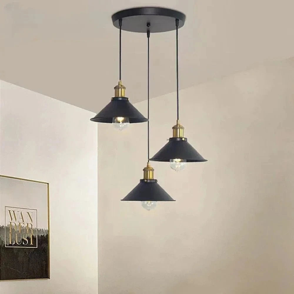 Suspension LED industrielle conique en métal. | Marco Lucetti