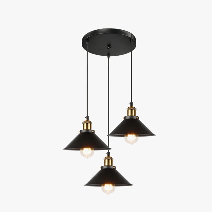 Suspension LED industrielle conique en métal. | Marco Lucetti