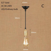 Suspension LED industrielle dorée Rayene | Marco Lucetti C / China