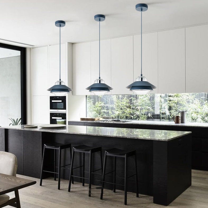 Suspension LED industrielle double abat-jour coloré - Armel | Marco Lucetti