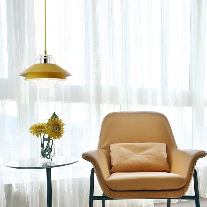 Suspension LED industrielle double abat-jour coloré - Armel | Marco Lucetti