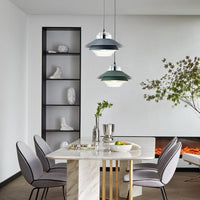 Suspension LED industrielle double abat-jour coloré - Armel | Marco Lucetti