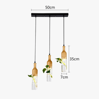 Suspension LED Industrielle en Bois et Verre pour Plantes - Éclairage Design et Naturel | Marco Lucetti