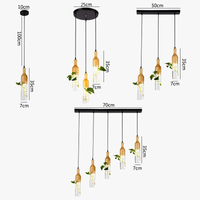 Suspension LED Industrielle en Bois et Verre pour Plantes - Éclairage Design et Naturel | Marco Lucetti