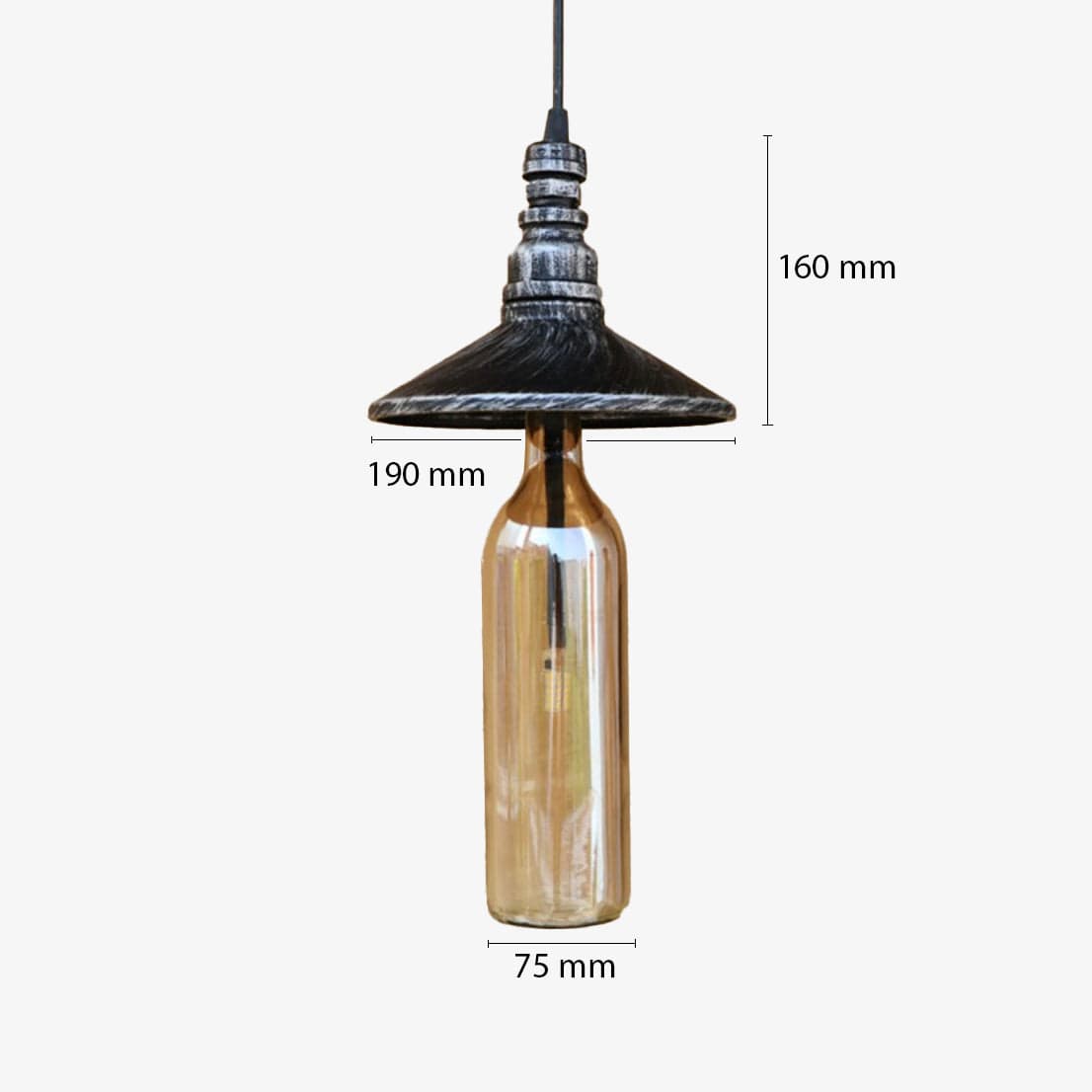 Suspension LED industrielle en verre Sanmarino | Marco Lucetti