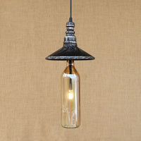 Suspension LED industrielle en verre Sanmarino | Marco Lucetti Ambre