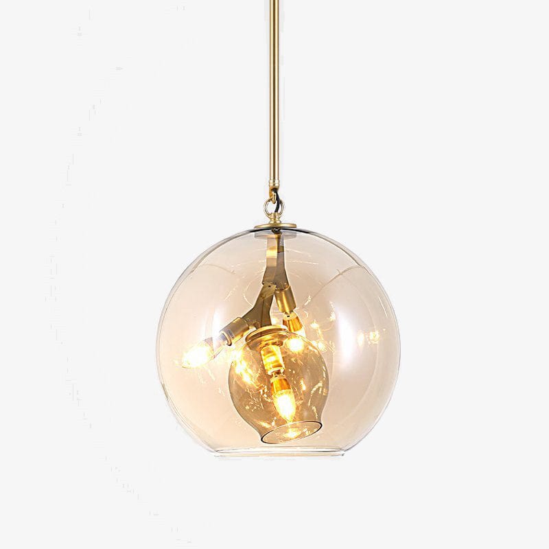 Suspension LED industrielle Kiria Glass | Marco Lucetti Ambré