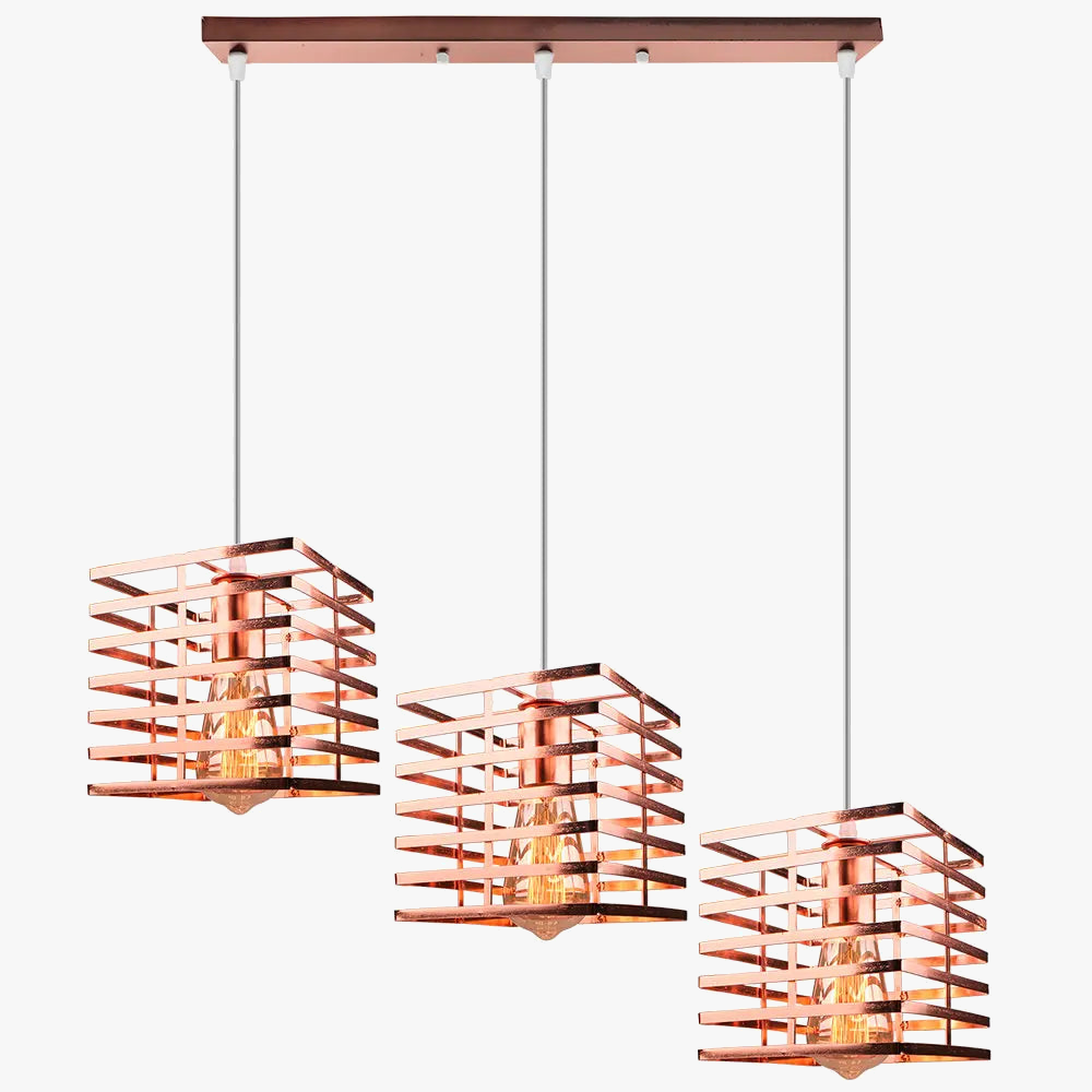 Suspension LED Industrielle Vintage Moderne à 1/3 Têtes Luminaire