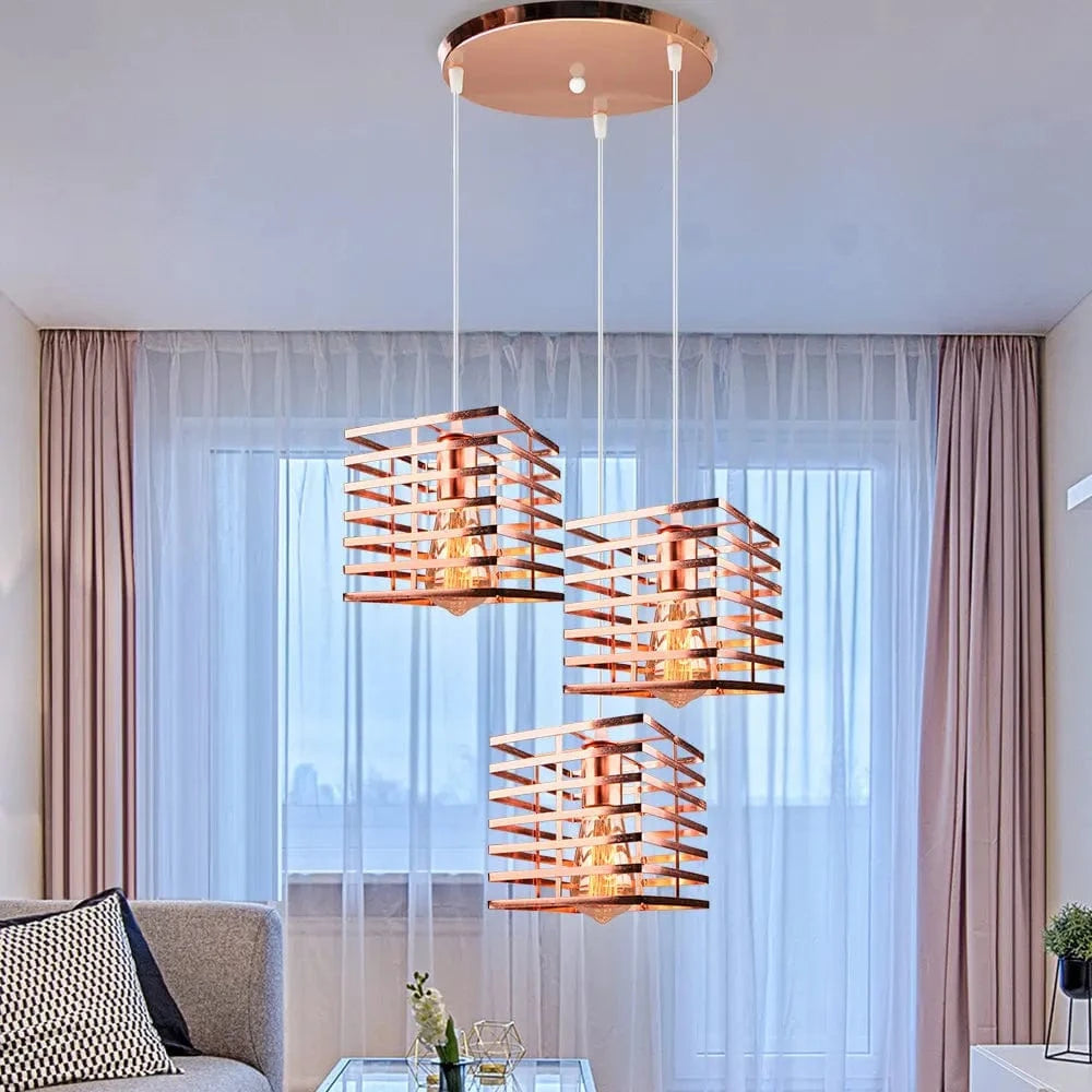 Suspension LED Industrielle Vintage Moderne à 1/3 Têtes Luminaire | Marco Lucetti