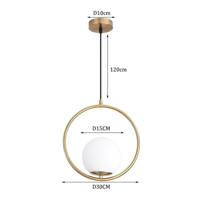 Suspension LED Italia dorée en verre | Marco Lucetti A - Doré / Chaude