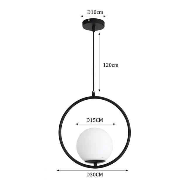 Suspension LED Italia dorée en verre | Marco Lucetti A - Noir / Chaude