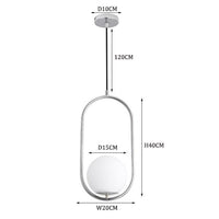Suspension LED Italia dorée en verre | Marco Lucetti B - Argenté / Chaude