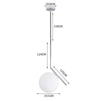 Suspension LED Italia dorée en verre | Marco Lucetti D - Argenté - 15cm / Chaude