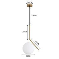 Suspension LED Italia dorée en verre | Marco Lucetti D - Doré - 15cm / Chaude