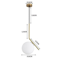 Suspension LED Italia dorée en verre | Marco Lucetti D - Doré - 20cm / Chaude