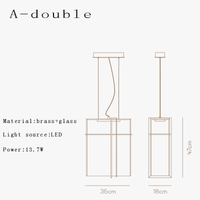 Suspension LED Italux minimaliste en verre | Marco Lucetti