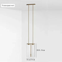 Suspension LED Italux minimaliste en verre | Marco Lucetti B transparent / Lumière naturelle