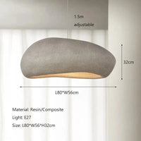 Suspension LED japonaise design pour loft. | Marco Lucetti A-Ciment gris / Blanc froid 6000K
