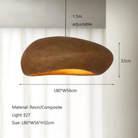 Suspension LED japonaise design pour loft. | Marco Lucetti C-Marron / Blanc froid 6000K