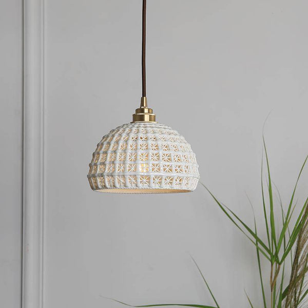 Suspension LED japonaise vintage en blanc | Marco Lucetti