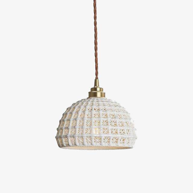 Suspension LED japonaise vintage en blanc | Marco Lucetti