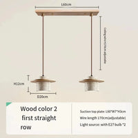 Suspension LED Komorebi en noyer et travertin | Marco Lucetti Bois 2 lumières / Lumière chaude / CHINE