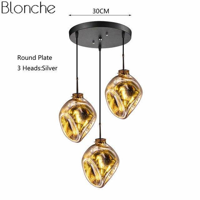 Suspension LED Lava en verre coloré | Marco Lucetti