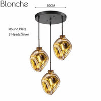 Suspension LED Lava en verre coloré | Marco Lucetti