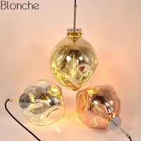 Suspension LED Lava en verre coloré | Marco Lucetti