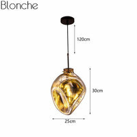 Suspension LED Lava en verre coloré | Marco Lucetti