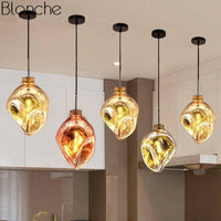 Suspension LED Lava en verre coloré | Marco Lucetti
