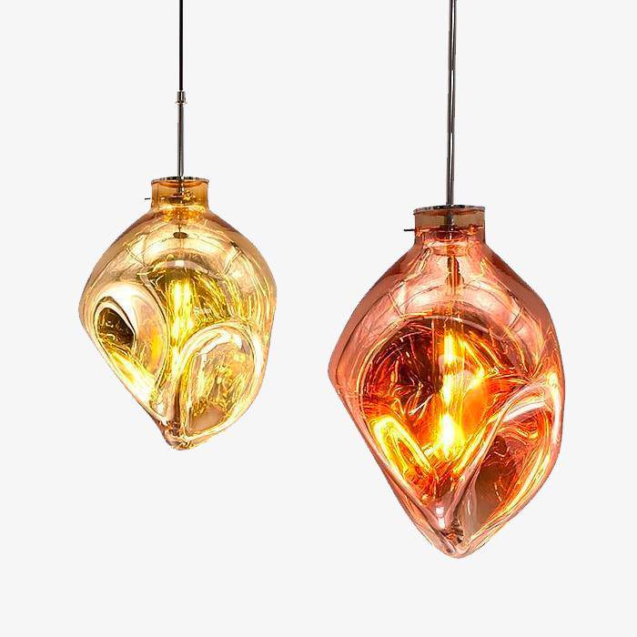 Suspension LED Lava en verre coloré | Marco Lucetti