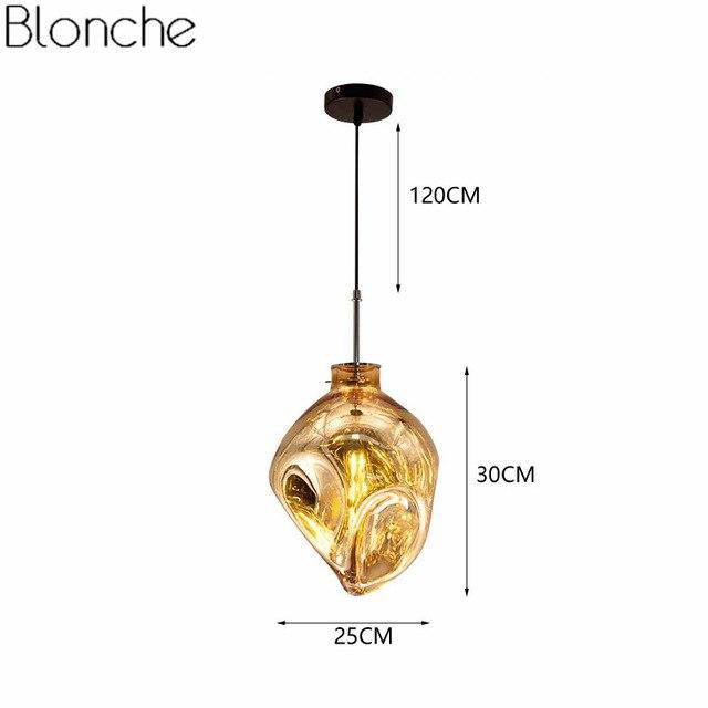 Suspension LED Lava en verre coloré | Marco Lucetti Doré - 1 lampe
