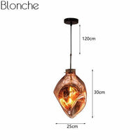 Suspension LED Lava en verre coloré | Marco Lucetti Orange - 1 lampe