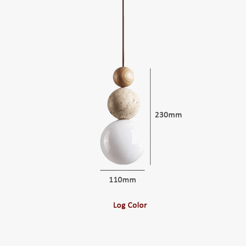 Suspension LED Le Gourde Ronde Wabi Sabi en Tuf Jaune | Marco Lucetti