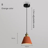 Suspension LED Leesha en métal coloré | Marco Lucetti Orange - B