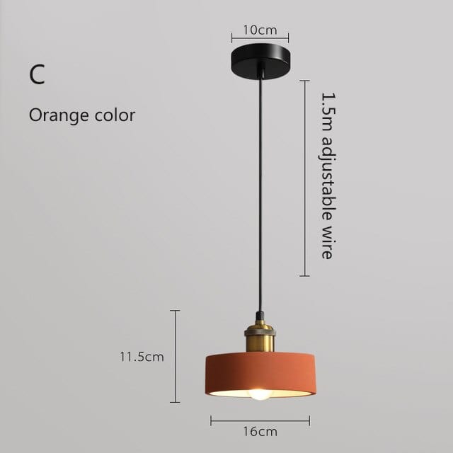 Suspension LED Leesha en métal coloré | Marco Lucetti Orange - C
