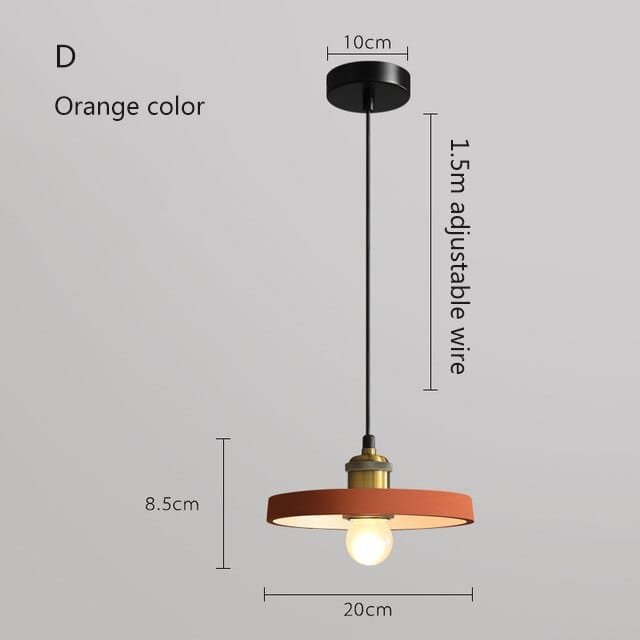Suspension LED Leesha en métal coloré | Marco Lucetti Orange - D