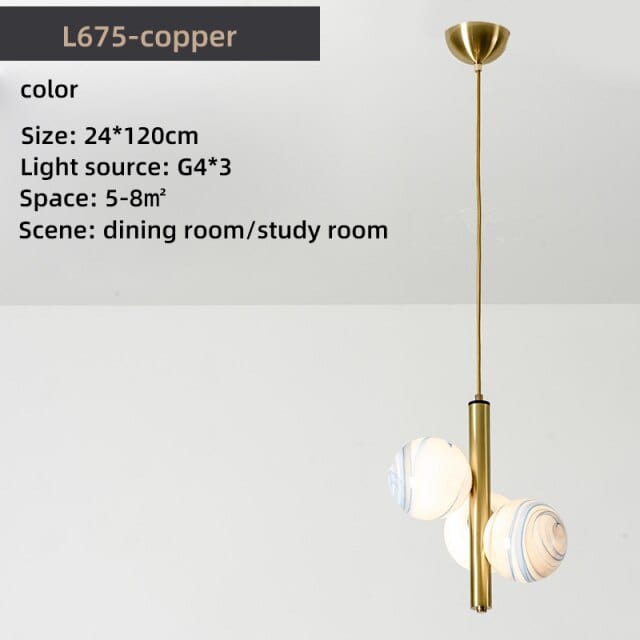 Suspension LED Lluna avec 3 globes en verre modernes | Marco Lucetti