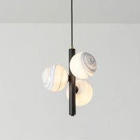 Suspension LED Lluna avec 3 globes en verre modernes | Marco Lucetti